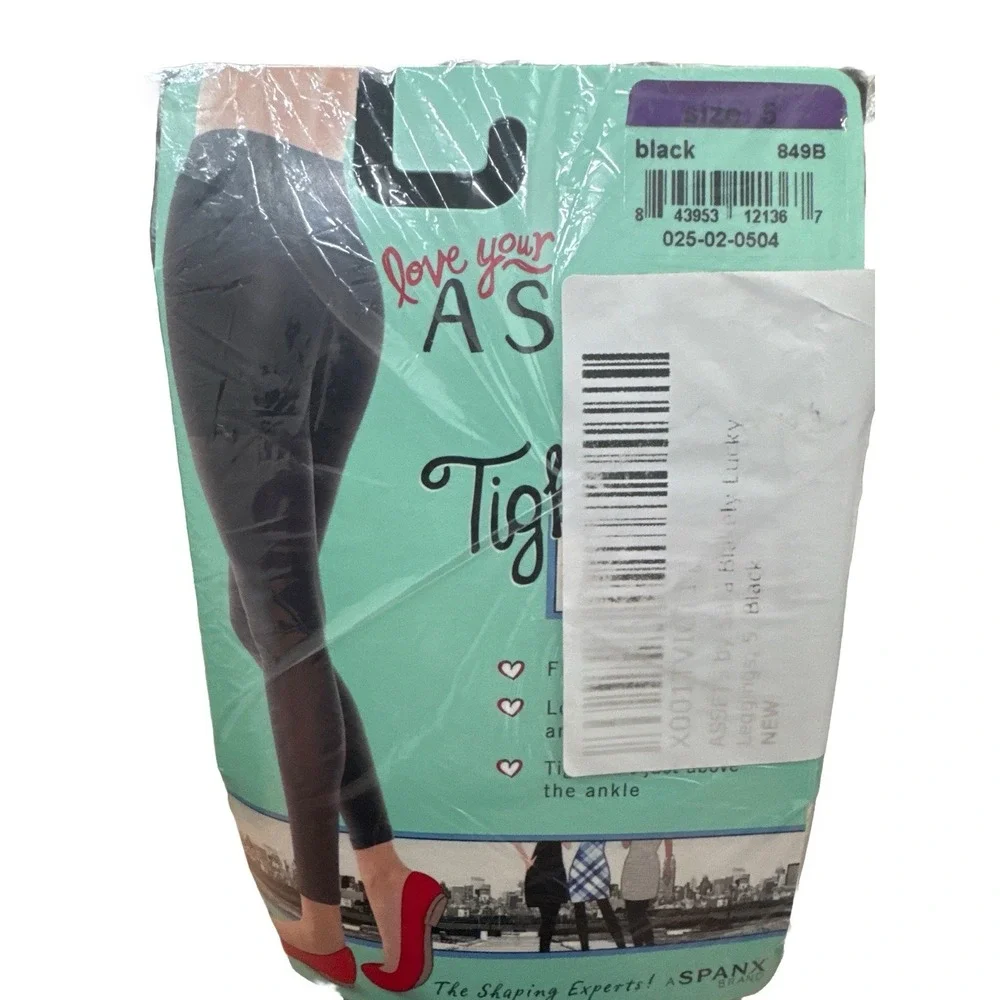 SPANX Assets Sara Blakely Ankle Length Shaping Tights Black Size 5 NIP